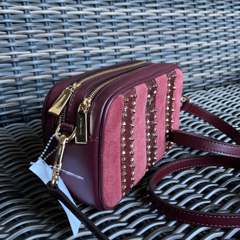 Michael Kors Small Camera Bag Ox Blood North/South - Picture 15 of 16